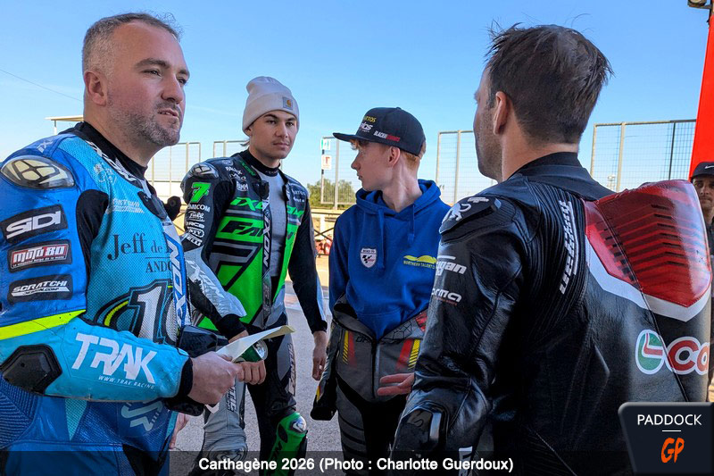 Xavier Siméon, Barry Baltus, Tom Rolin et Johann Zarco